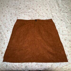 SHEIN Brown Corduroy Pencil Skirt